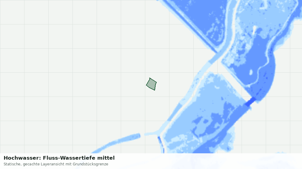 Statische Kartenansicht: Hochwasser: Fluss-Wassertiefe mittel