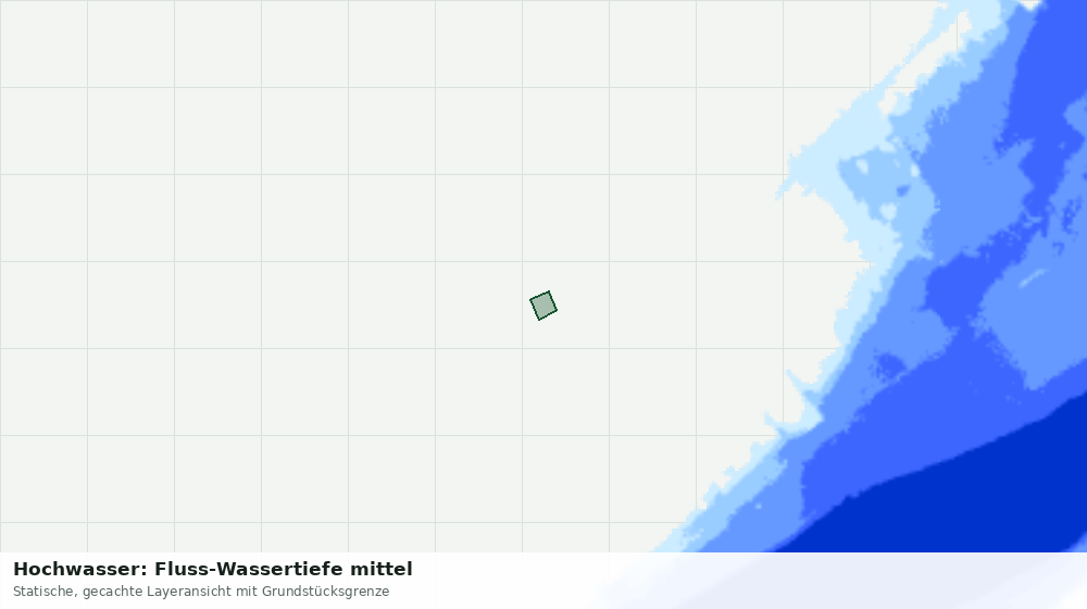 Statische Kartenansicht: Hochwasser: Fluss-Wassertiefe mittel