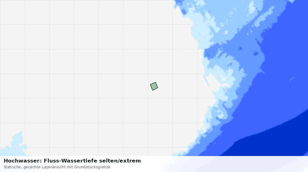Statische Kartenansicht: Hochwasser: Fluss-Wassertiefe selten/extrem