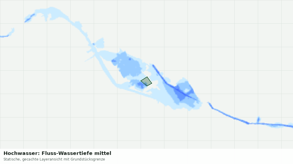 Statische Kartenansicht: Hochwasser: Fluss-Wassertiefe mittel