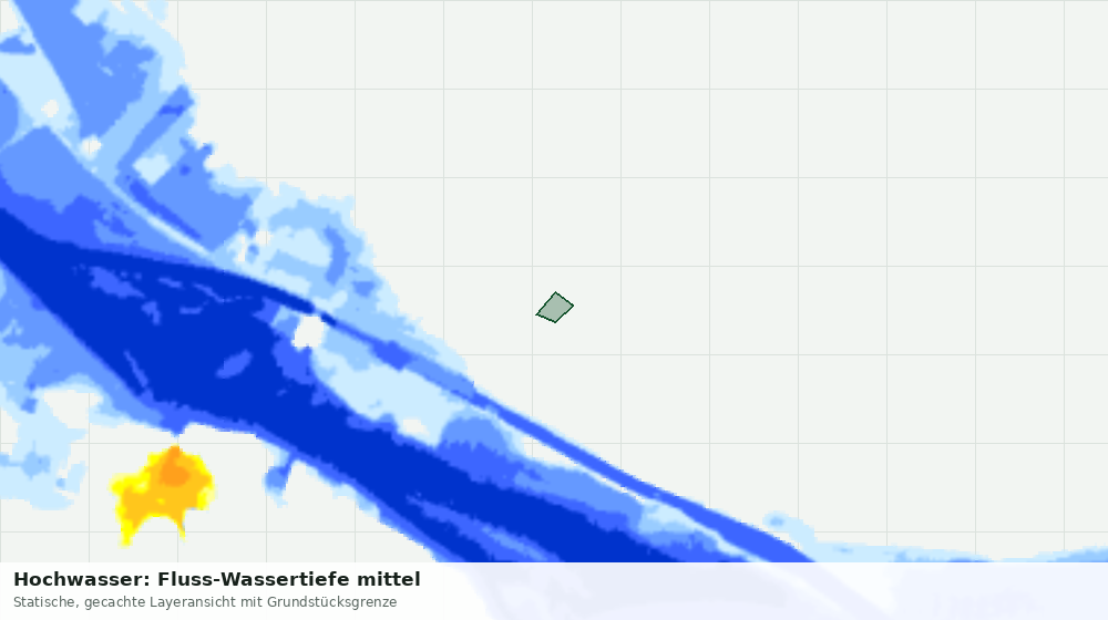 Statische Kartenansicht: Hochwasser: Fluss-Wassertiefe mittel