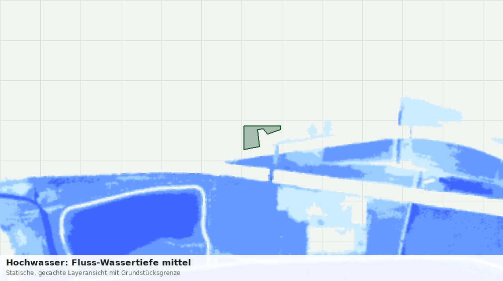 Statische Kartenansicht: Hochwasser: Fluss-Wassertiefe mittel