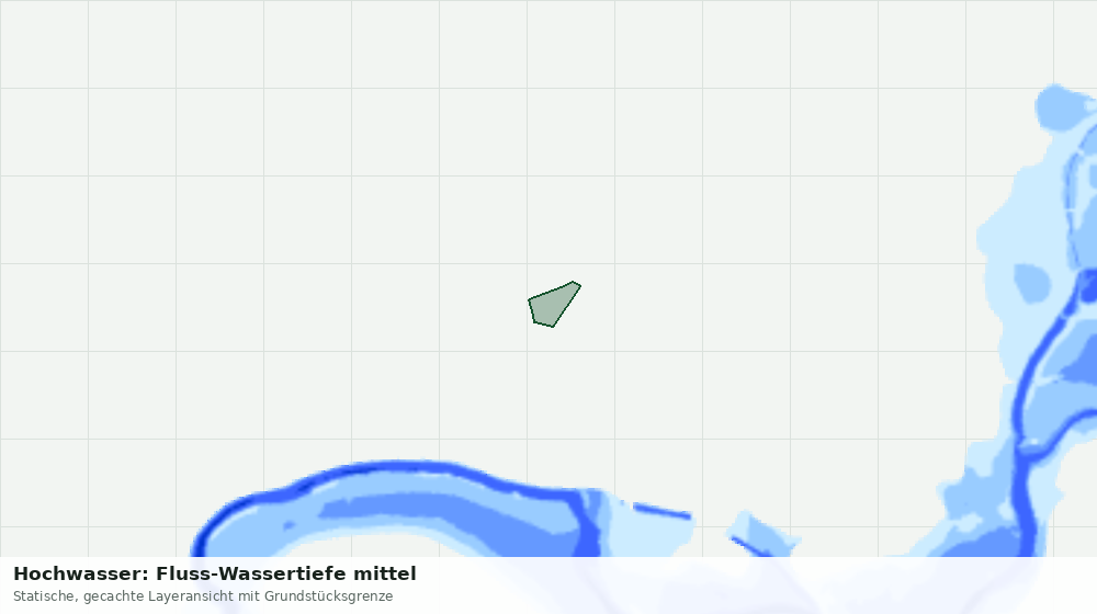 Statische Kartenansicht: Hochwasser: Fluss-Wassertiefe mittel