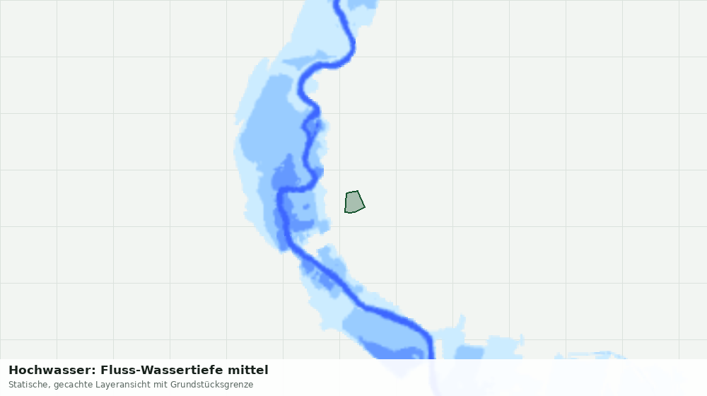 Statische Kartenansicht: Hochwasser: Fluss-Wassertiefe mittel