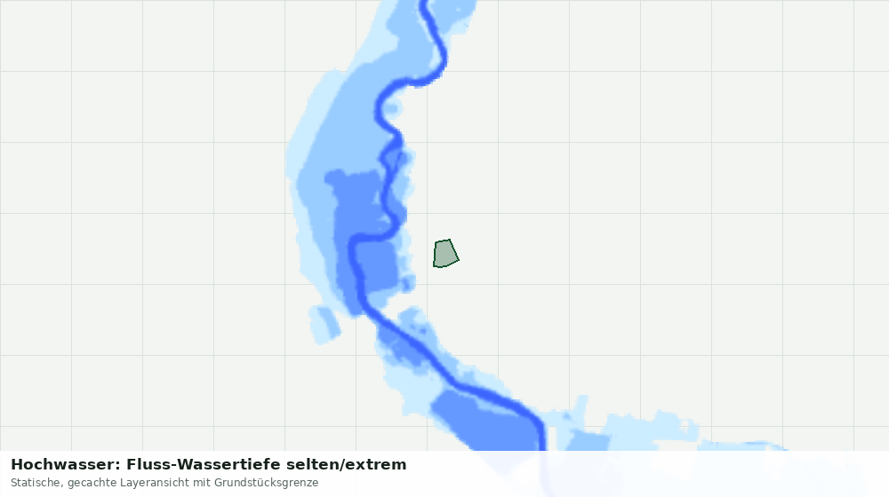 Statische Kartenansicht: Hochwasser: Fluss-Wassertiefe selten/extrem