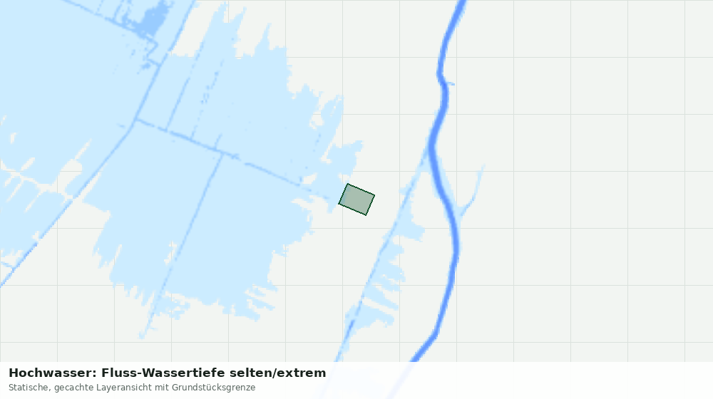 Statische Kartenansicht: Hochwasser: Fluss-Wassertiefe selten/extrem