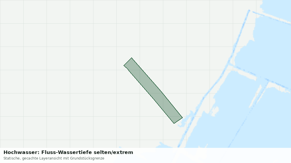 Statische Kartenansicht: Hochwasser: Fluss-Wassertiefe selten/extrem