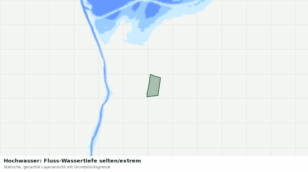 Statische Kartenansicht: Hochwasser: Fluss-Wassertiefe selten/extrem