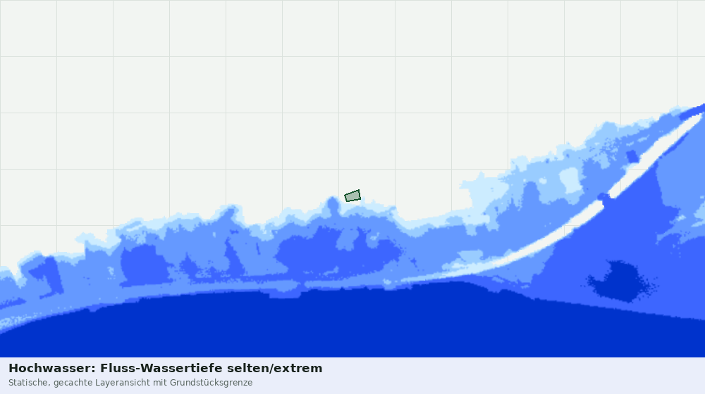 Statische Kartenansicht: Hochwasser: Fluss-Wassertiefe selten/extrem