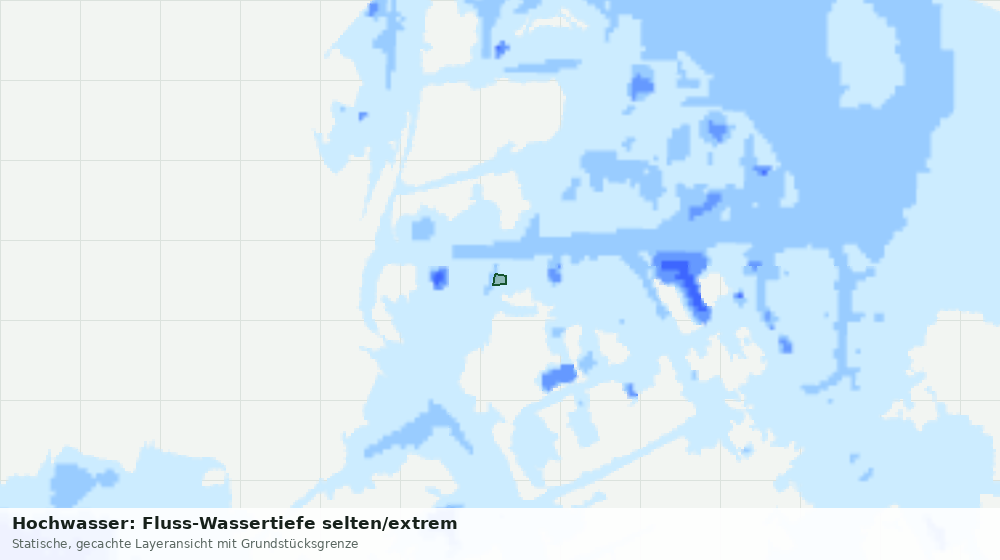 Statische Kartenansicht: Hochwasser: Fluss-Wassertiefe selten/extrem