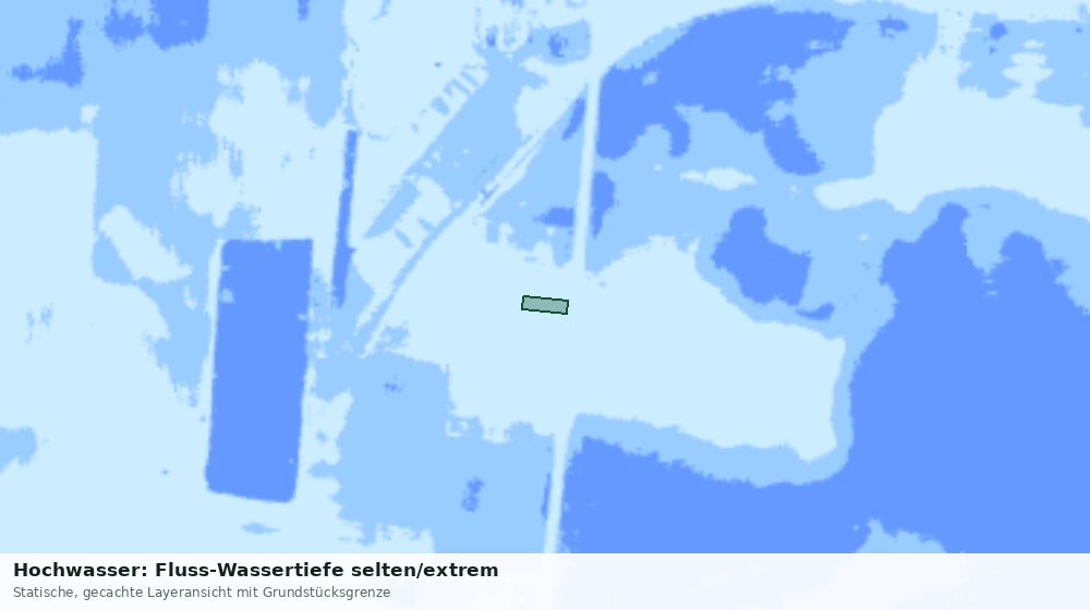Statische Kartenansicht: Hochwasser: Fluss-Wassertiefe selten/extrem