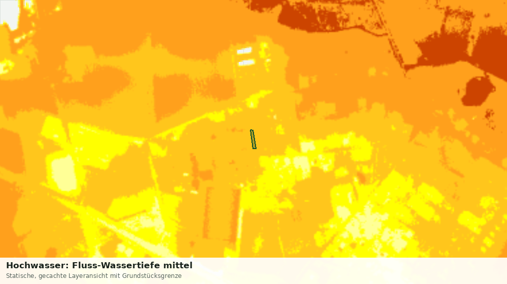 Statische Kartenansicht: Hochwasser: Fluss-Wassertiefe mittel