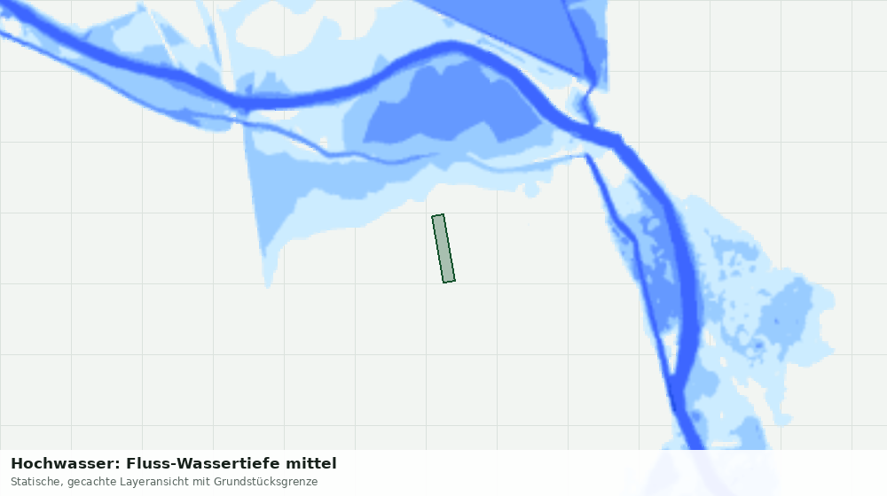 Statische Kartenansicht: Hochwasser: Fluss-Wassertiefe mittel