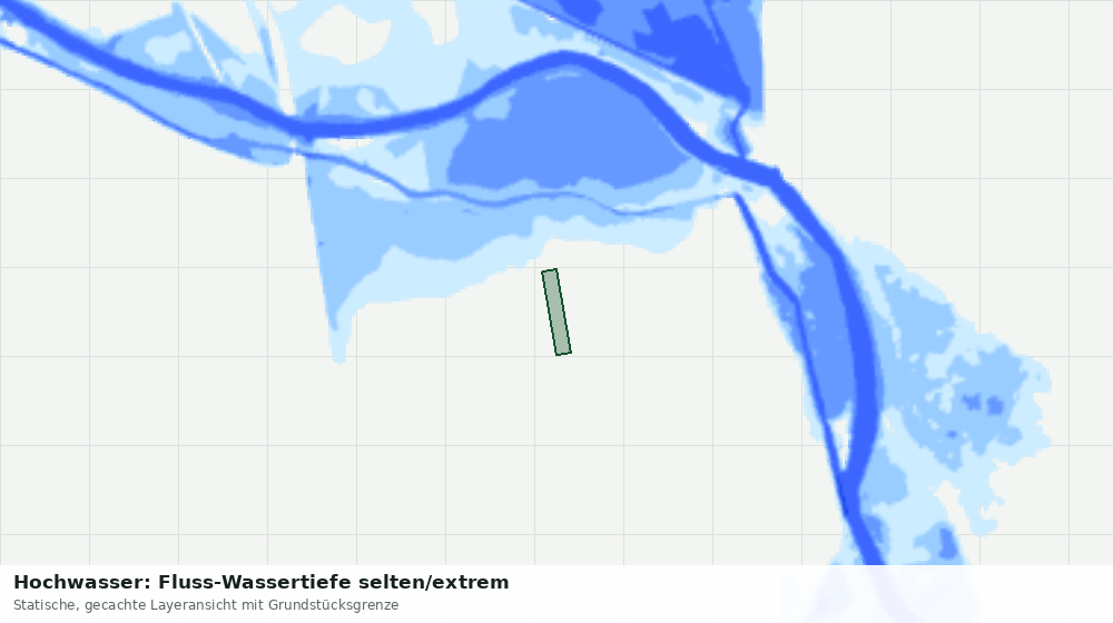 Statische Kartenansicht: Hochwasser: Fluss-Wassertiefe selten/extrem