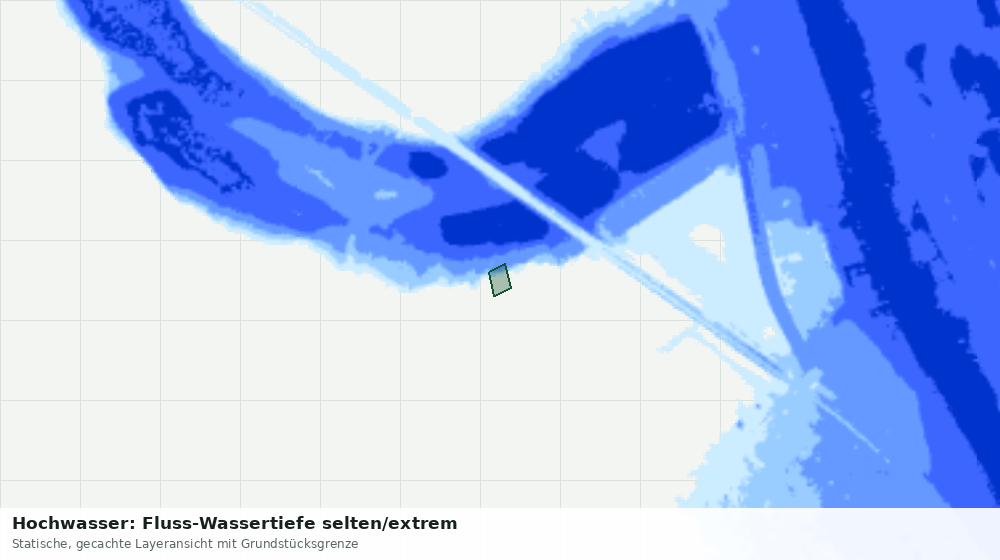 Statische Kartenansicht: Hochwasser: Fluss-Wassertiefe selten/extrem