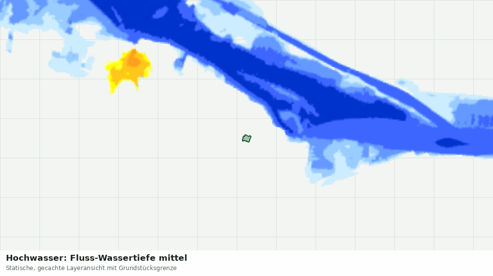 Statische Kartenansicht: Hochwasser: Fluss-Wassertiefe mittel