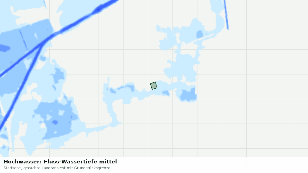 Statische Kartenansicht: Hochwasser: Fluss-Wassertiefe mittel