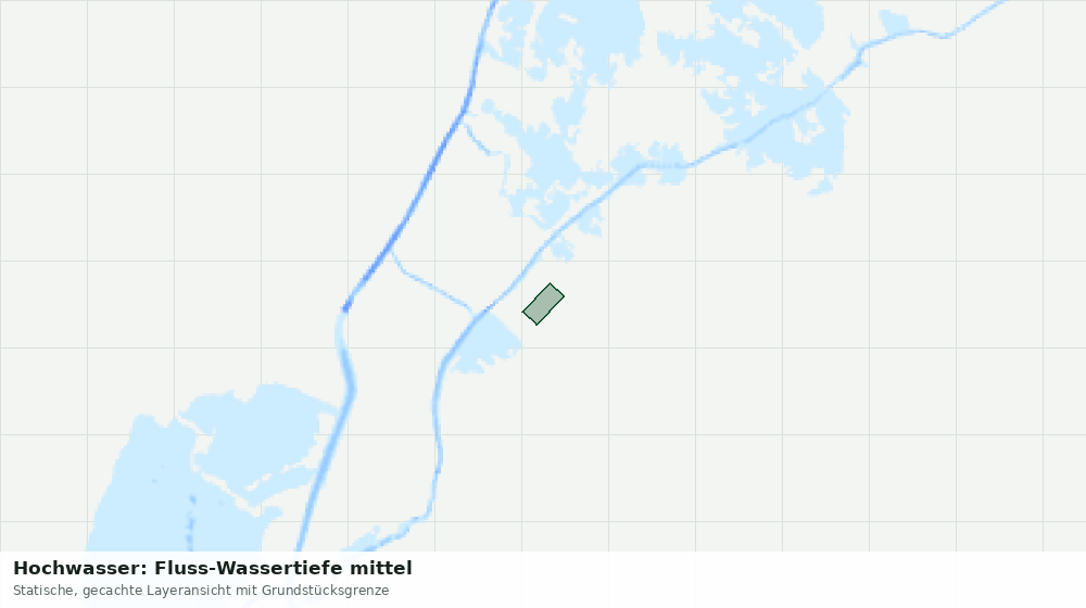 Statische Kartenansicht: Hochwasser: Fluss-Wassertiefe mittel
