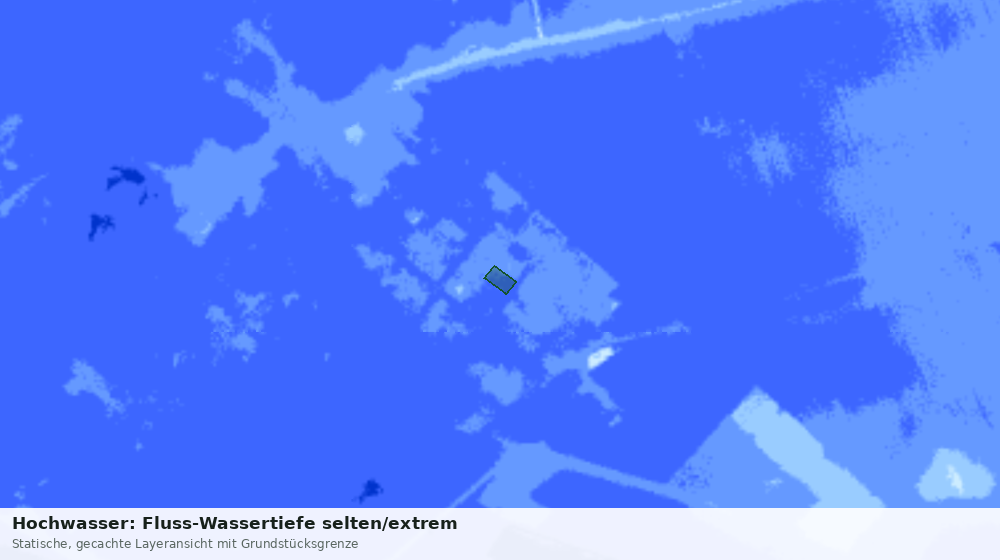 Statische Kartenansicht: Hochwasser: Fluss-Wassertiefe selten/extrem