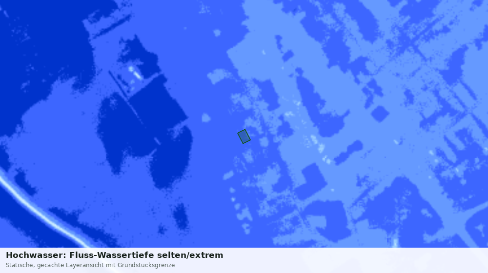 Statische Kartenansicht: Hochwasser: Fluss-Wassertiefe selten/extrem
