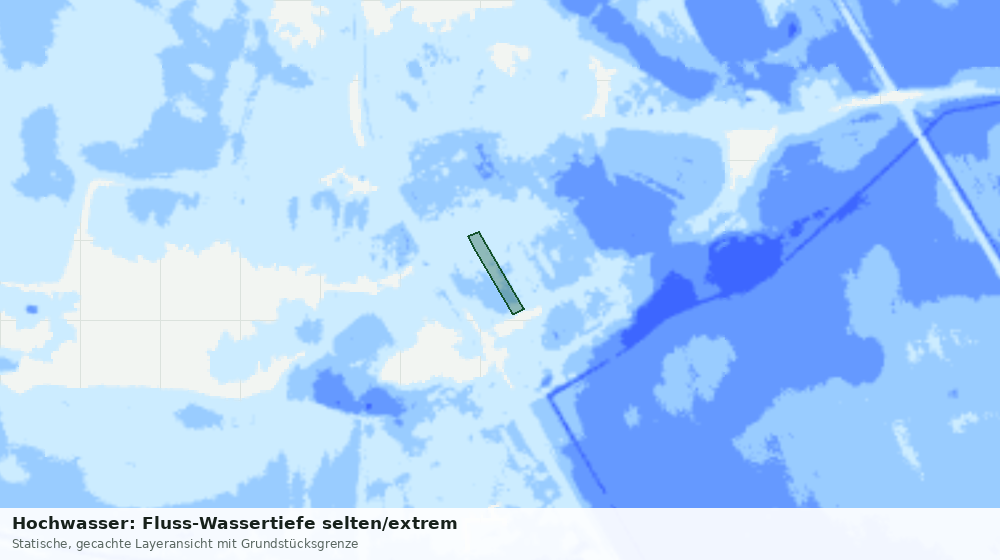 Statische Kartenansicht: Hochwasser: Fluss-Wassertiefe selten/extrem