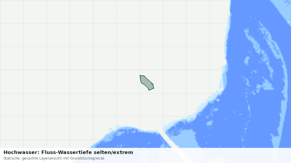 Statische Kartenansicht: Hochwasser: Fluss-Wassertiefe selten/extrem