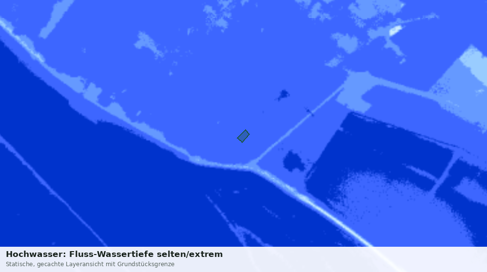 Statische Kartenansicht: Hochwasser: Fluss-Wassertiefe selten/extrem