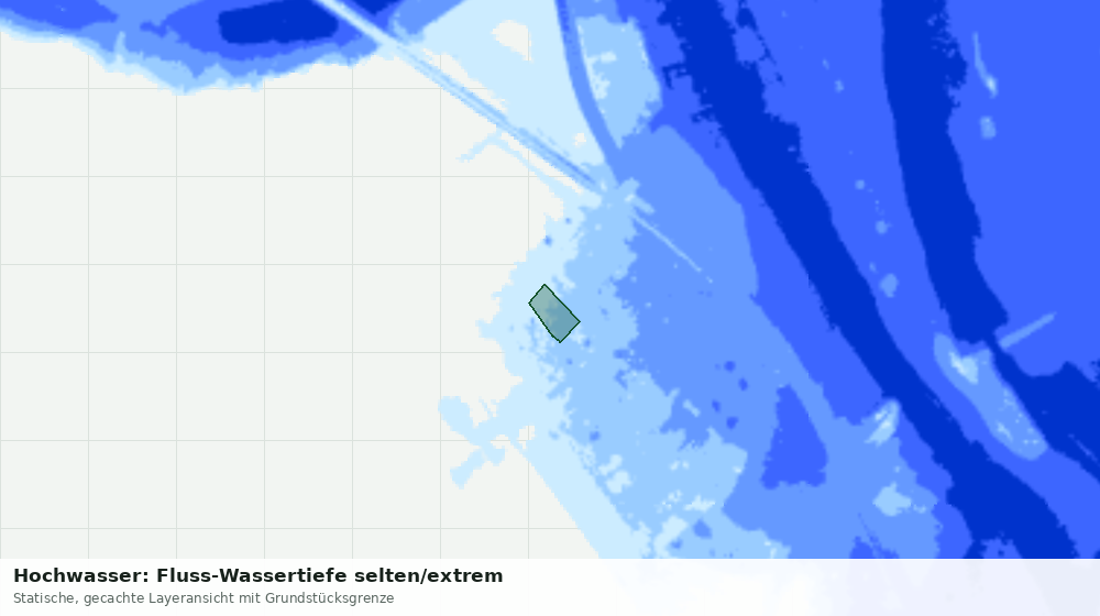 Statische Kartenansicht: Hochwasser: Fluss-Wassertiefe selten/extrem