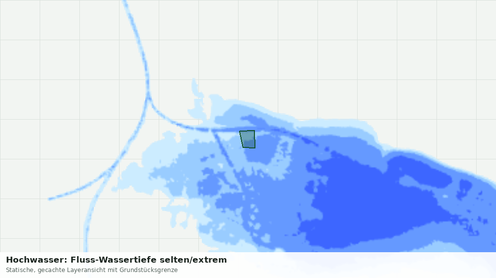 Statische Kartenansicht: Hochwasser: Fluss-Wassertiefe selten/extrem