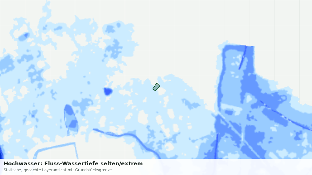 Statische Kartenansicht: Hochwasser: Fluss-Wassertiefe selten/extrem