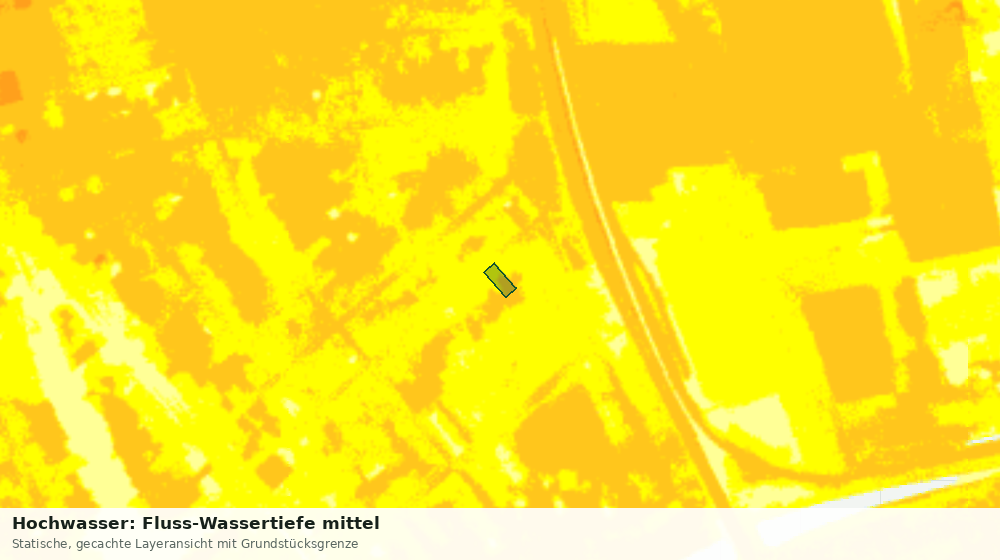 Statische Kartenansicht: Hochwasser: Fluss-Wassertiefe mittel