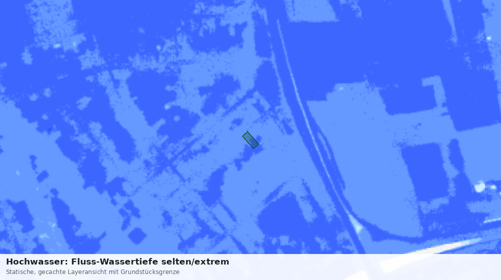 Statische Kartenansicht: Hochwasser: Fluss-Wassertiefe selten/extrem