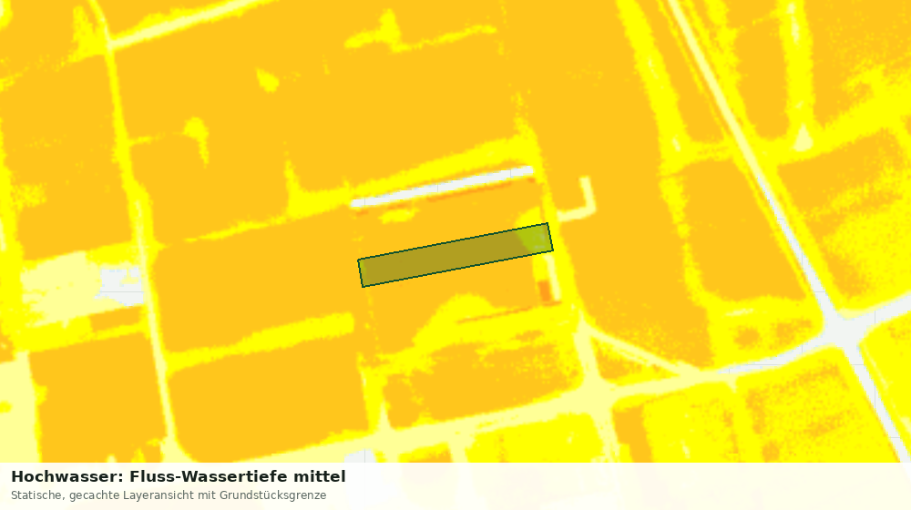 Statische Kartenansicht: Hochwasser: Fluss-Wassertiefe mittel