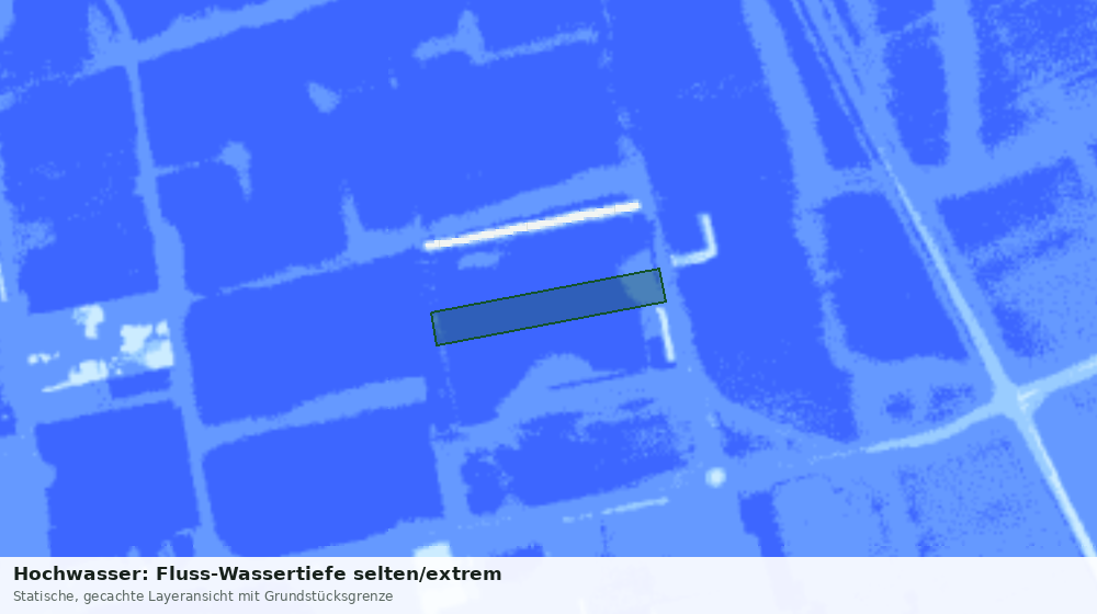 Statische Kartenansicht: Hochwasser: Fluss-Wassertiefe selten/extrem