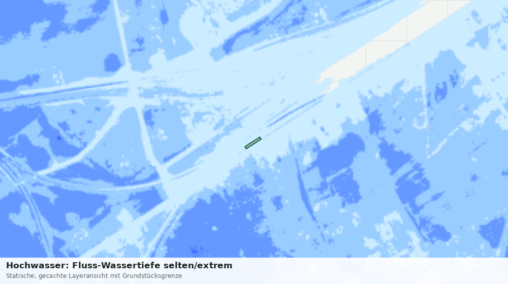 Statische Kartenansicht: Hochwasser: Fluss-Wassertiefe selten/extrem