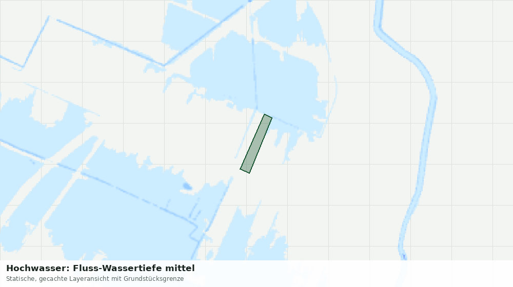 Statische Kartenansicht: Hochwasser: Fluss-Wassertiefe mittel