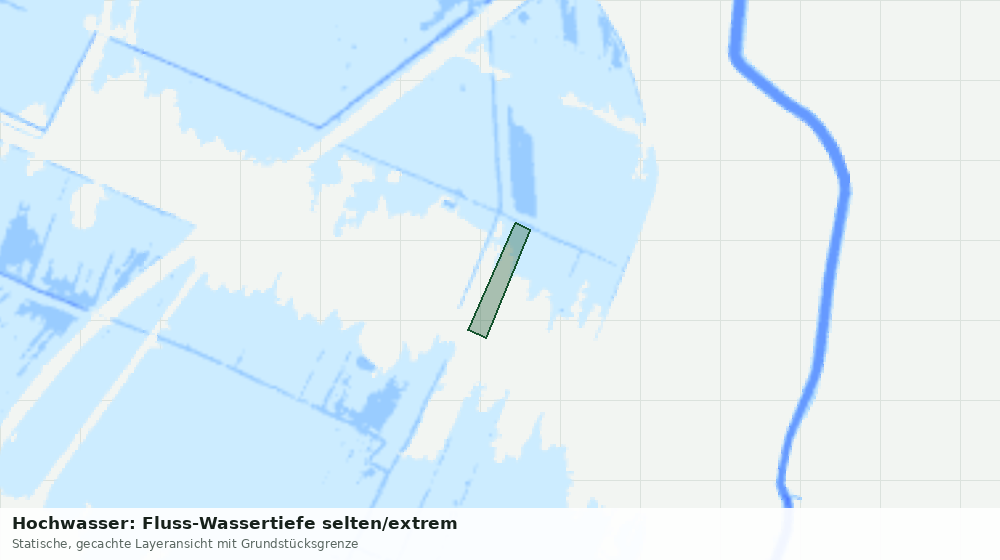 Statische Kartenansicht: Hochwasser: Fluss-Wassertiefe selten/extrem