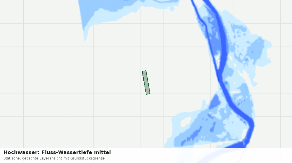 Statische Kartenansicht: Hochwasser: Fluss-Wassertiefe mittel
