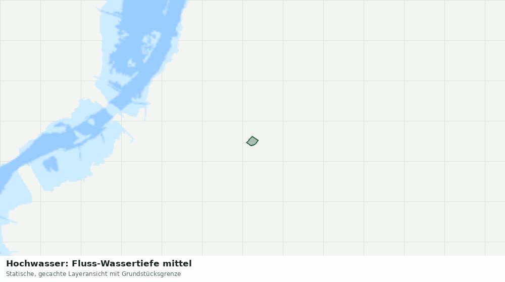 Statische Kartenansicht: Hochwasser: Fluss-Wassertiefe mittel