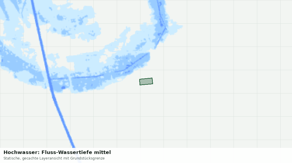 Statische Kartenansicht: Hochwasser: Fluss-Wassertiefe mittel