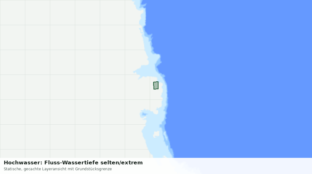 Statische Kartenansicht: Hochwasser: Fluss-Wassertiefe selten/extrem