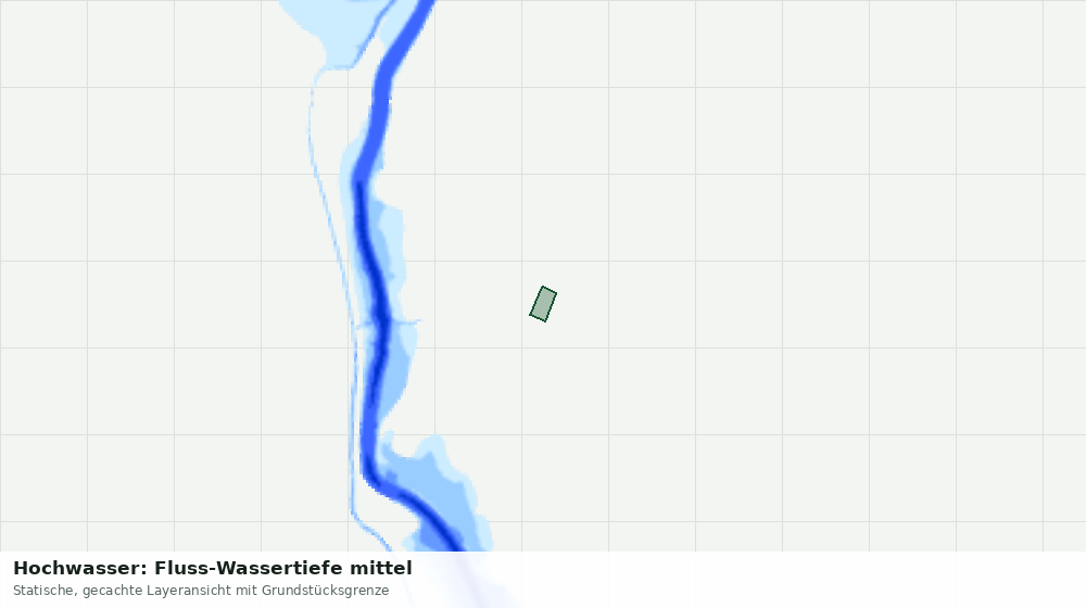 Statische Kartenansicht: Hochwasser: Fluss-Wassertiefe mittel