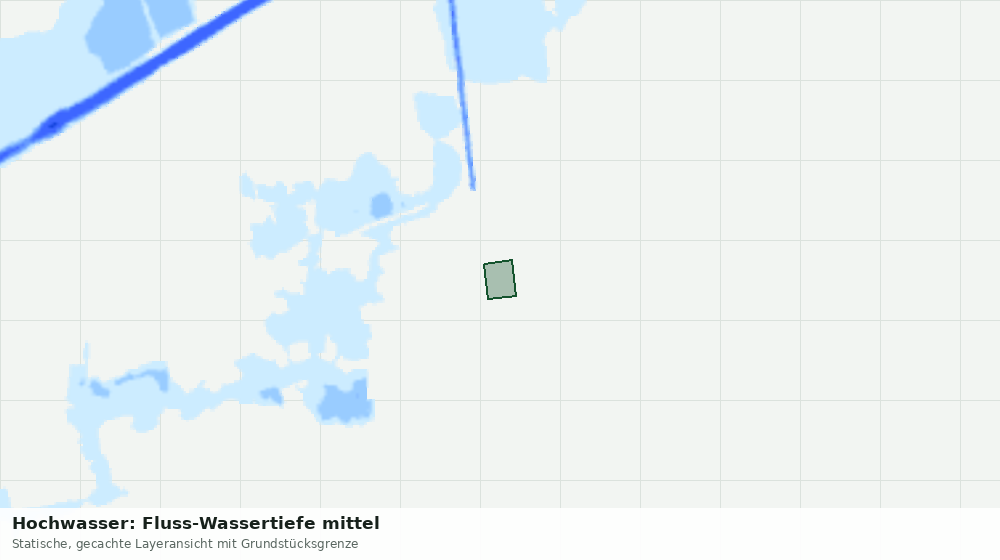 Statische Kartenansicht: Hochwasser: Fluss-Wassertiefe mittel