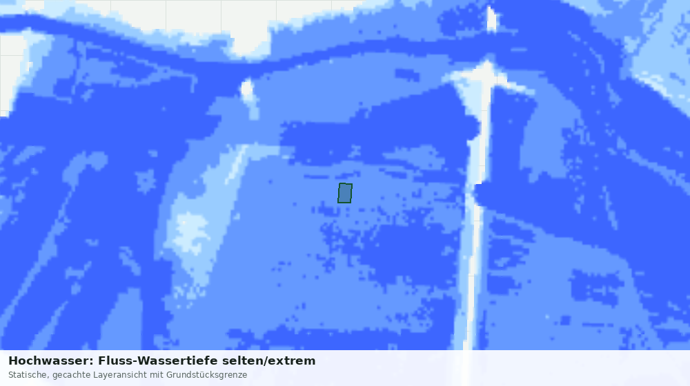 Statische Kartenansicht: Hochwasser: Fluss-Wassertiefe selten/extrem