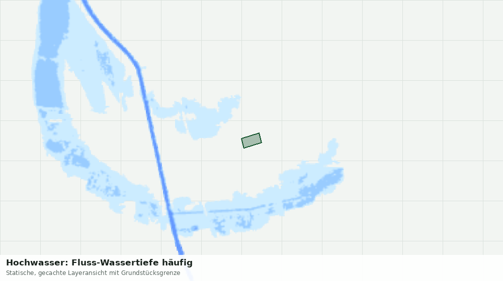 Statische Kartenansicht: Hochwasser: Fluss-Wassertiefe häufig