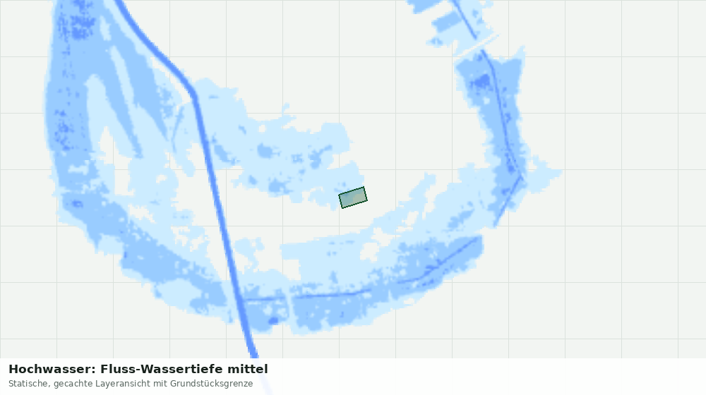 Statische Kartenansicht: Hochwasser: Fluss-Wassertiefe mittel