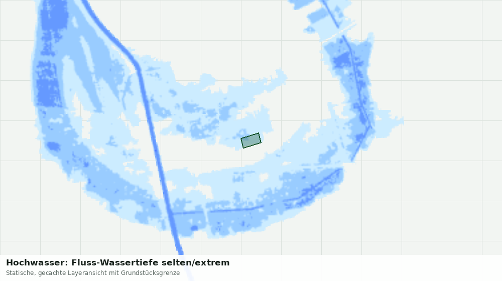 Statische Kartenansicht: Hochwasser: Fluss-Wassertiefe selten/extrem