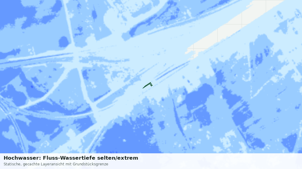 Statische Kartenansicht: Hochwasser: Fluss-Wassertiefe selten/extrem
