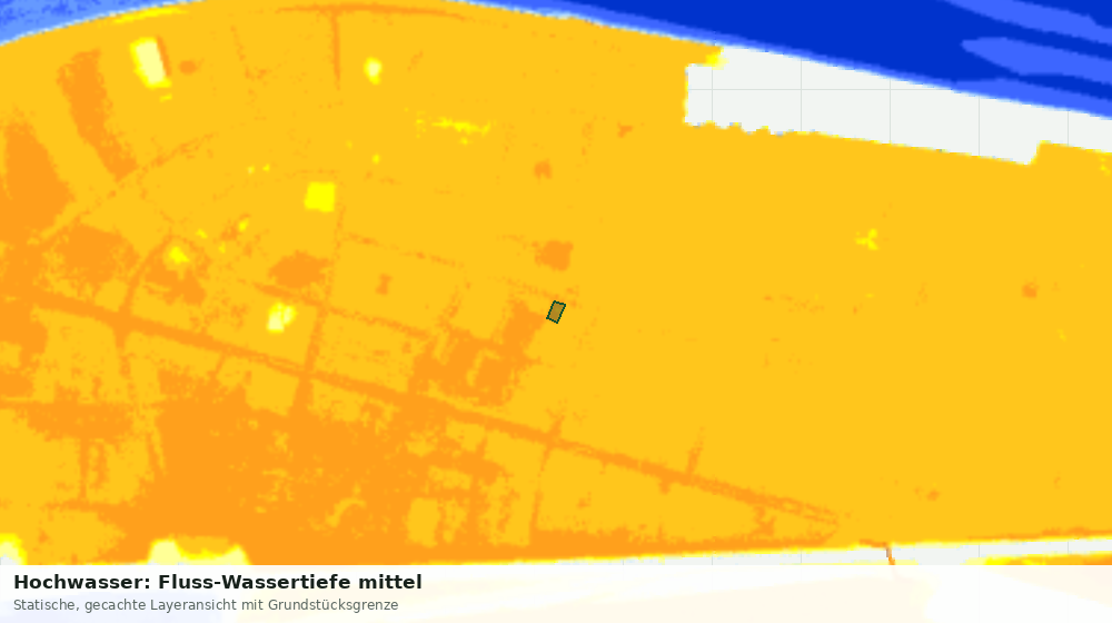 Statische Kartenansicht: Hochwasser: Fluss-Wassertiefe mittel
