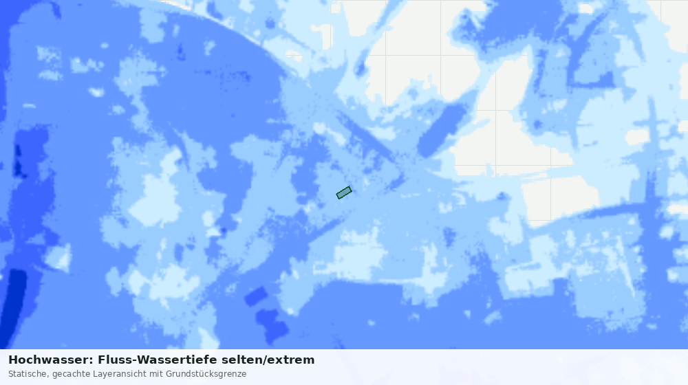 Statische Kartenansicht: Hochwasser: Fluss-Wassertiefe selten/extrem